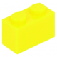 LEGO kocka 1x2, neon sárga (3004)